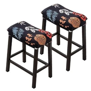 Bar Stool Cover Rectangle Set of 2 Printed Stretch Counter Height 2 Pack #12 - Picture 1 of 8