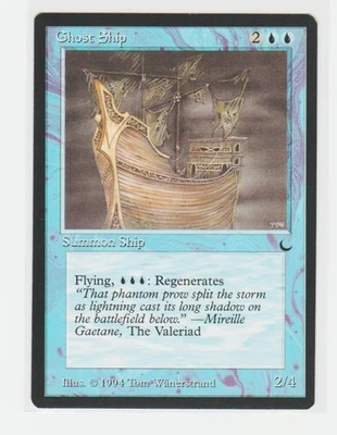 Magic the Gathering ~ MTG ~ 1x Ghost Ship ~  M/NM ~ THE DARK - Image 1 of 2