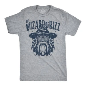 Mens Funny T Shirts The Wizard Of Rizz Sarcastic Graphic Novelty Tee For Men - Picture 1 of 7