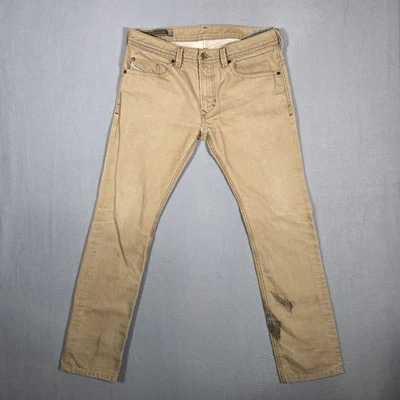 Jeans Diesel Masculino 33x30 Marrom Thavar Slim Skinny Lavagem Média Denim Grunge - Imagem 1 de 4