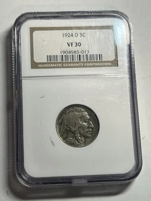 1924-D Buffalo Nickel NGC VF30 Better Date - Image 1 of 4