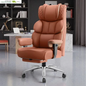 Big and Tall Leather Gaming Chair with Footrest, Wide Ergonomic Comfy Executive - Picture 1 of 6