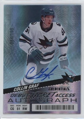 2024 Upper Deck Credentials Debut Ticket Access /199 Collin Graf Rookie Auto RC - Image 1 of 2