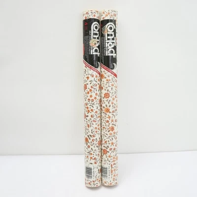 De colección 2 Rollos Papel ConTact 1982 Flor Floral Autoadhesivo Rubbermaid Granny Foto 1 de 4