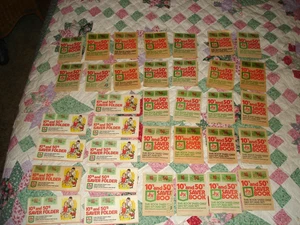 35 Full Books 10 & 50 S&H Green Stamps Booklets - 9 Saver Folders & 26 Books - Picture 1 of 13