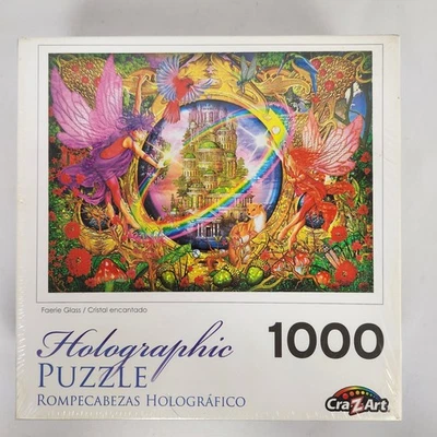 NIB Cra-Z-Art Holographic 1000 pc puzzle "Faerie Glass" 20"x27" Fantasy - Image 1 of 4