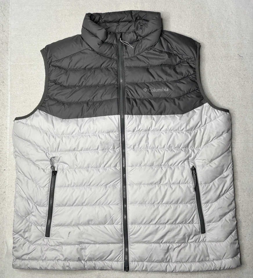 Columbia White Out Vest Mens XL Niagara Puffer Insulated Omni-Heat - Image 1 of 4