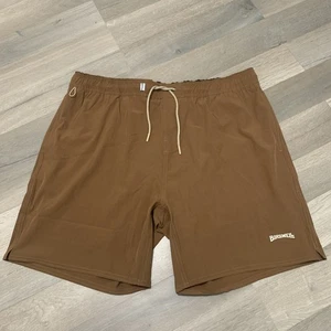 BIRDWELL Beach Britches gefütterte braune Herrenshorts mit Kordelzug - Größe XL - Bild 1 von 13