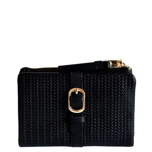 RADLEY Ebury Weave Black Leather Medium Bifold Purse With Dust Bag - New RRP £79 - Picture 1 of 5