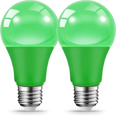 Green Light Bulbs for Outdoor Porch, 9W(60W Equivalent) E26 Base LED  - Image 1 of 4