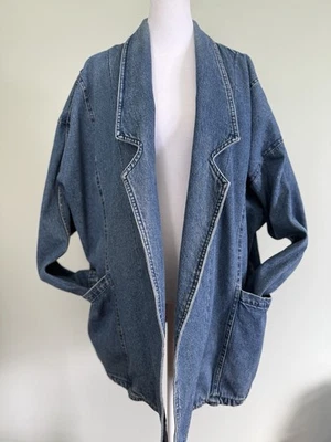 Vintage LA 405 Denim Chambray Y2K Jacket Blazer Women's Size 2XL - Image 1 of 4