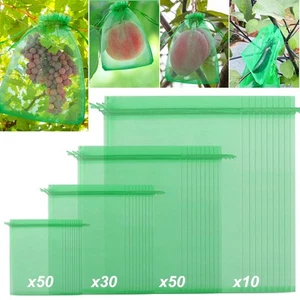 140 PCS Fruit Protection Bags, Fruit Netting Bags, Fruit Cover Mesh Bag with ... - Picture 1 of 7