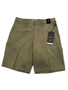 RVCA VA Trunk Stretch Green Men's Swim Board Shorts Size 28 Surf Pockets NWT - Picture 1 of 11