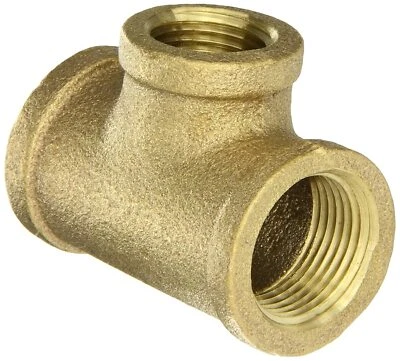 Brass Tee 1/8" Female Threaded FIP Pipe Fitting (Lot of 2) - Image 1 of 4