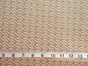 1 yd 100% Cotton "Merry Minis" by Connecting Threads, Teeny Red & Green Flowers - Picture 1 of 1