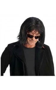 PELUCA NEGRA FAMILIAR JEWELS GENE SIMMONS KISS ADULTO PARA HOMBRE - Imagen 1 de 2