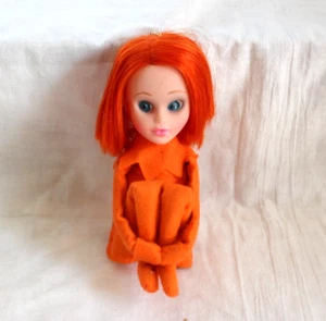 1960s Vintage Halloween Orange KAMAR Knee Hugger Christmas Elf pixie sitter - Picture 1 of 10