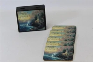 Thomas Kinkade Coasters Set with Box Multi-color - Picture 1 of 3