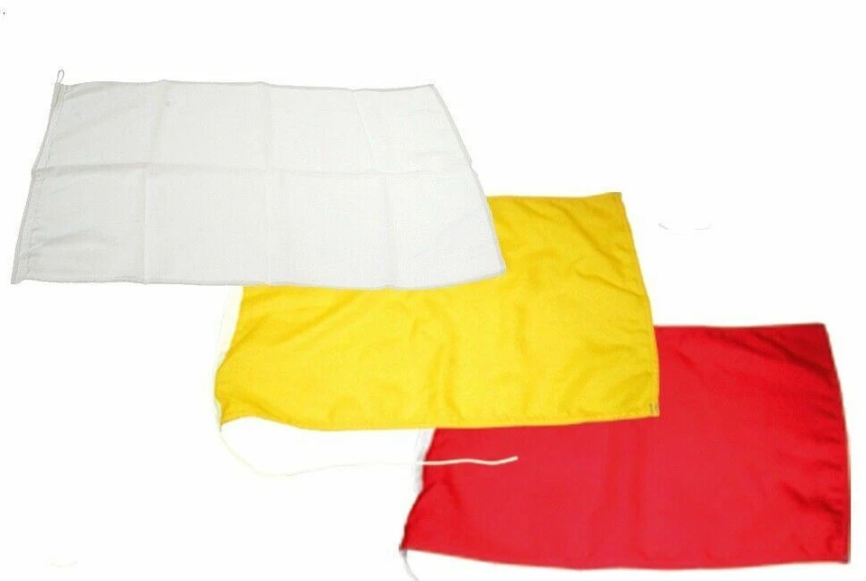 Fahnen Flagge Di Signalleuchte Maritime Gelb/Weiß/Rot CM 40X60 - Bild 1 von 1