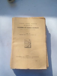 lot de livres Académie des sciences coloniales - Comptes rendus année 1947 - Imagen 1 de 3