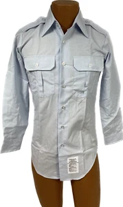 Nueva Camisa de la Fuerza Aérea de la USAF para Hombres Vestido Manga Larga Uniforme Azul, Talla 14 x 32 - Imagen 1 de 4