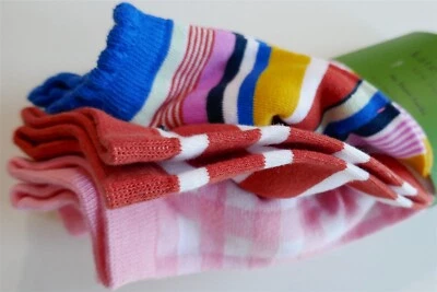 NUEVO CON ETIQUETAS Calcetines Kate Spade No Show 3pr OS Mezcla de Algodón Arco Iris + Rayas Rojas + Cuadros Rosa Foto 1 de 3