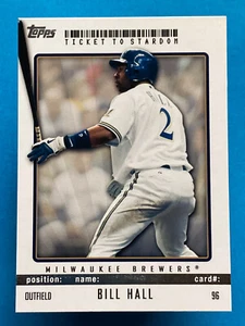 2009 Topps Ticket to Stardom Bill Hall #96 Milwaukee Brewers - Picture 1 of 2