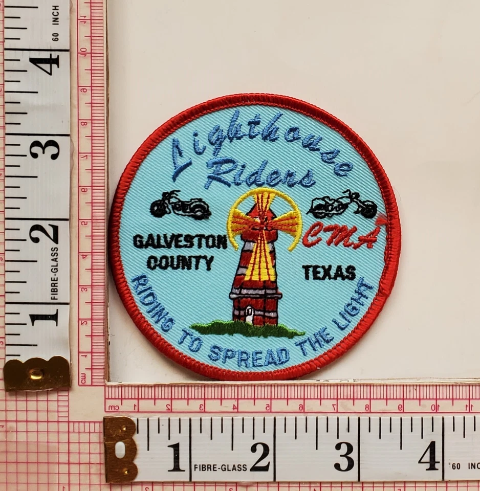 Galveston County Lighthouse Riders Texas Jacket Vest Patch Crest - Image 1 of 1