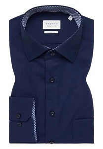 Camisa eterna Comfort Fit 1304/19 E15K blanca azul oscuro brazo extra largo 72 cm - Imagen 1 de 2