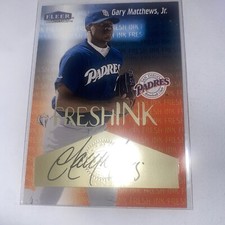 2000 Fleer Tradition Fresh Ink Gary Matthews Jr #GMJR Auto J15