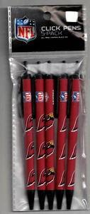 Arizona Cardinals NFL Click Pens 5 pack NEW - Picture 1 of 2