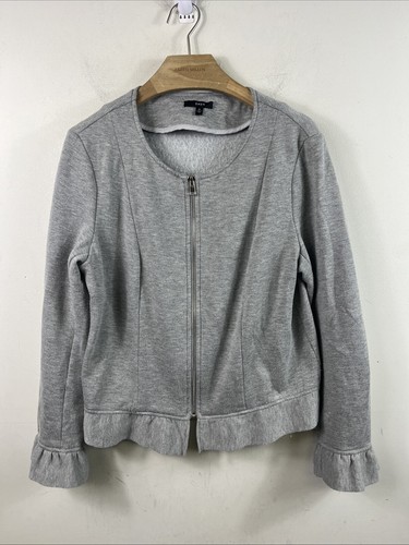 VETEMENTS Samantha Dru giacca felpa manica con volant zip intera donna media