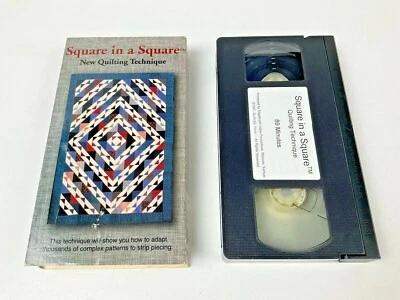 Tested ! Square in a Square VHS *New Quilting Technique* Strip Piecing Blanket  - Image 1 of 4
