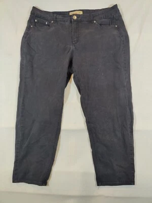 Just My Size Jeans Women's Straight Stretch Classic Dark Wash Denim Black - Image 1 of 4