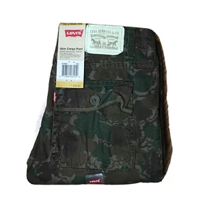 NEW Levi’s 511 Slim Cargo Pants Kid’s 16 Regular 28X28 Brown Leaf Camo Boys NWT - Picture 1 of 11