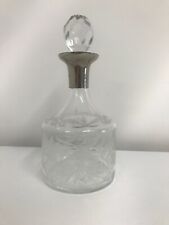 Etched Crystal Port Wine Sherry Decanter