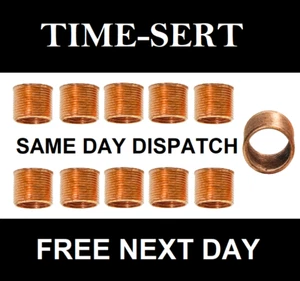10 x Wurth M12 x 1.25 x 15mm TIME SERT® INSERTS - COPPER COATED - SPARK PLUG - Picture 1 of 2