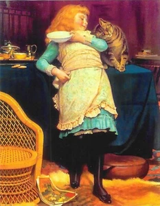 Postal de peluquero vintage Charles Burton reimpresión Pixiluv persuadir es mejor chica - Imagen 1 de 2