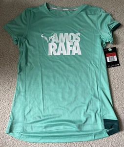 NWT Nike Rafael Nadal Dri Fit Vamos Rafa Shirt Tee Youth/Girls Size L Large - Picture 1 of 3