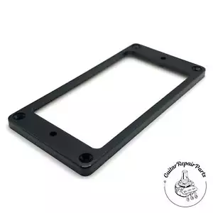 Plastic Humbucking Pickup Ring, Flat Bottom, Straight Sides, Short - Black - Picture 1 of 1