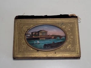 Antique Chamber Of Deputies Luxembourg Gold Cover Album 1800's Hand Painted - Picture 1 of 7