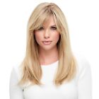 100% Human Hair New Women's Gold Gradient Gold Long Straight Wig Natural Full Wi