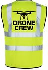 DRONE CREW QUADCOP Hi-Vis Hi-Viz Visibility Safety Vest/Waistcoat Yellow/Orange