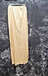 Vanity Fair -Vintage Beige 38" Long Half Slip w/ 26" Split - Size PTE LL - Picture 1 of 2