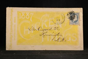 Massachusetts: Westborough 1880er Hühnerbefestigungen gelber Werbeeinband - Bild 1 von 2