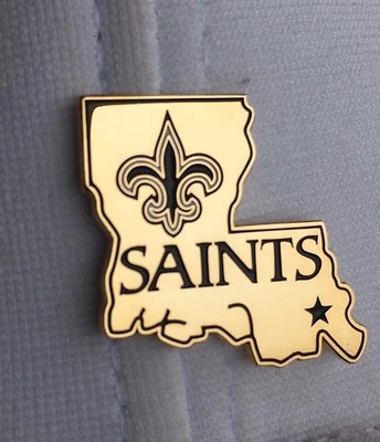 new orleans saints pin saints NFL LAPEL PIN TEAM LOGO NEW ORLEANS SAINTS 1" size - Image 1 of 4