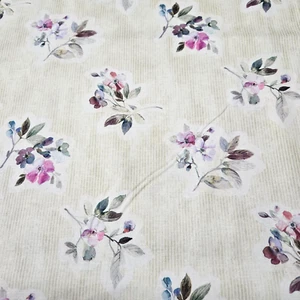 Jasmine's Garden BTY P&B Textiles Floral on Pale Brown Stripe - Picture 1 of 3