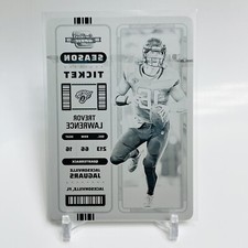 2022 Contenders Optic Trevor Lawrence Season Ticket 1/1 Black Printing Plate
