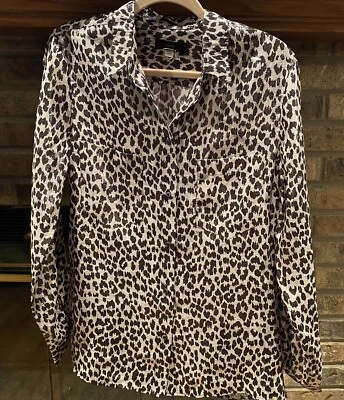 Top Diesel estampado de leopardo mezcla de seda Foto 1 de 4