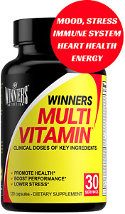 Winners Daily Multivitamin Supplement for Mood, Stress, Immune System 120 Caps